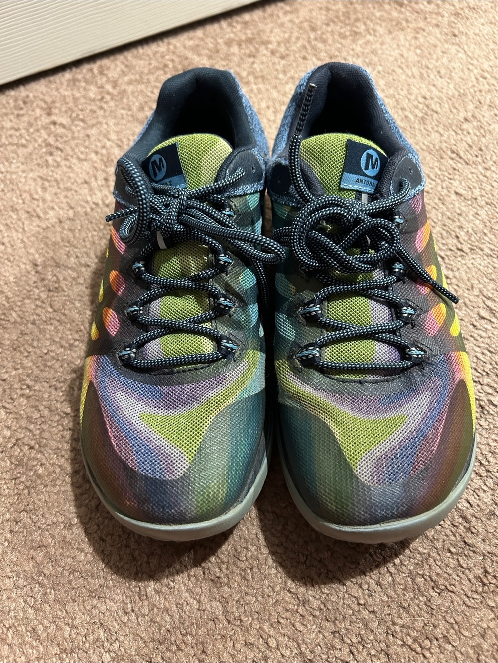 Merrell Multicolor Green Blue Pink Sneakers W8.5
